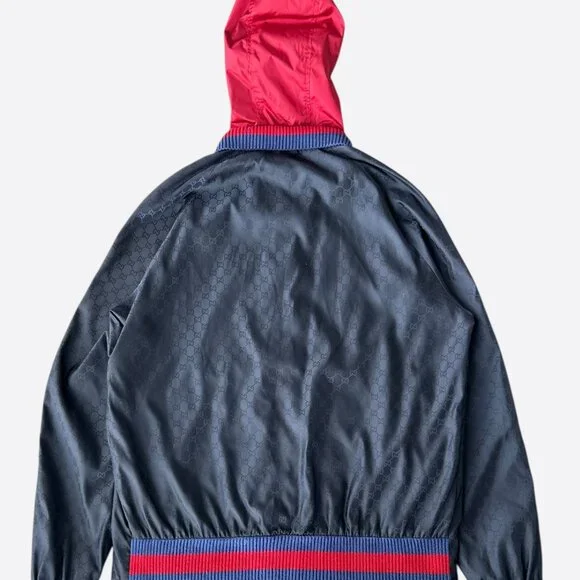 Gucci Navy GG Monogram Windbreaker - Picture 2 of 6